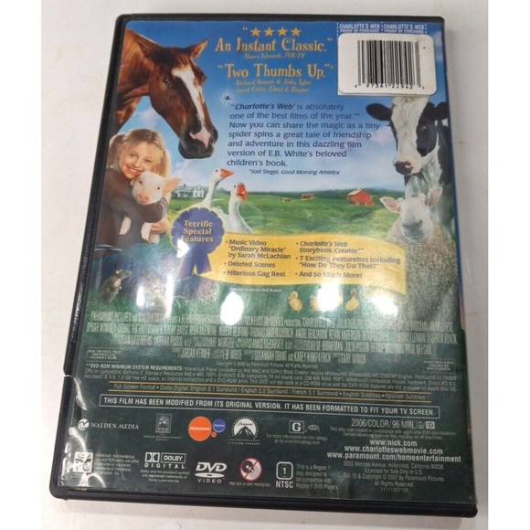 Charlottes Web (DVD, 2007, Full Frame) - Picture 3 of 6